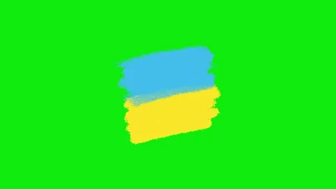 Ukraine flag animation on green screen Vídeo Stock 335258793