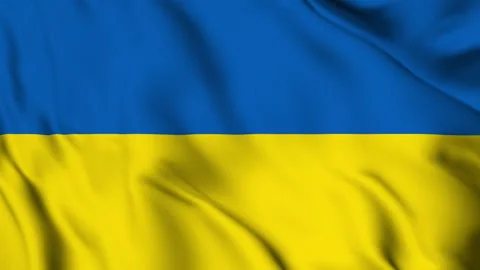Ukraine Flag Billow Wave Animation Video stock 340169723