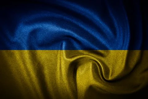 The Ukraine flag consists of two horizontal bands of blue and yellow, symbo.. Stock Photos