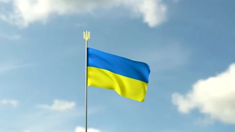 Ukraine flag Stock Footage 171423424