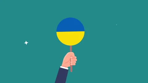 Ukraine flag Stock Footage 171608618