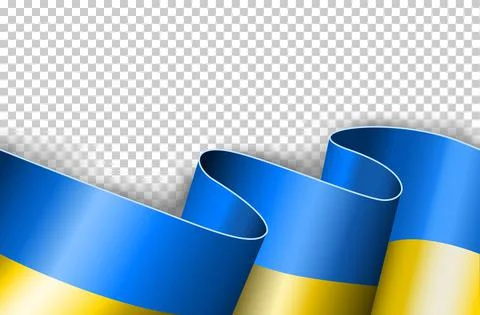 Ukraine Flag Frame Located On Bottom On Transparent Background Stock Illustration