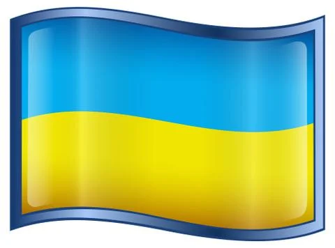 Ukraine flag icon Stock Illustration