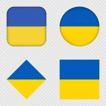 Ukraine Flag Icons Pack. Vector illustration. Stock Illustration