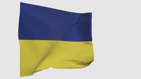 Ukraine flag on pole Stock Footage 149053911