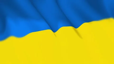 Ukraine Flag Seamless Loop 4k 60fps on Sky Background Stock Footage 340344706