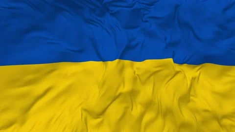 Ukraine Flag Seamless Looping Background Slow Motion Waving Stock Footage 233489351