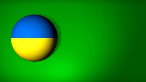Ukraine flag in the shape of a ball to roll Video stock 80891491