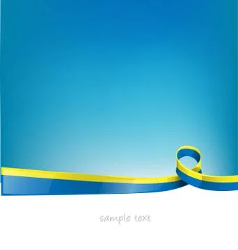 Ukraine flag on sky  background Stock Illustration