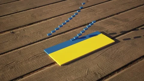 Ukraine Flag - Slow Motion Video stock 318941213