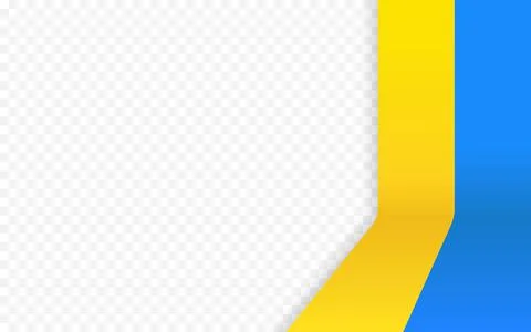 Ukraine flag on transparent bakground. Vector illustration. Stock Illustration