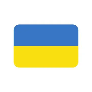 Ukraine flag vector icon on white background Stock Illustration