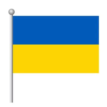 Ukraine flag vector template background realistic copy Stock Illustration