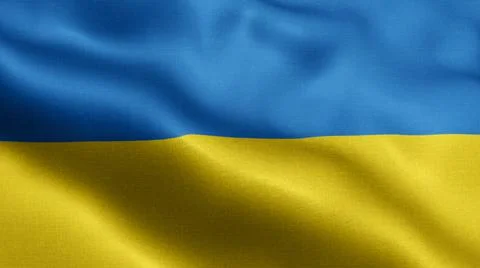 Ukraine flag waving 3d render illustration イラスト素材