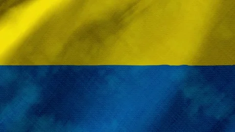 Ukraine flag waving background with real fabric texture Stockbeeldmateriaal 292948824
