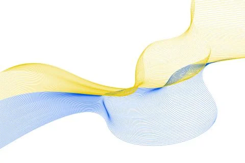 Ukraine flag waving background. Vector illustration Stock Illustration