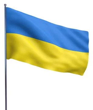 Ukraine Flag Waving Stock Illustration