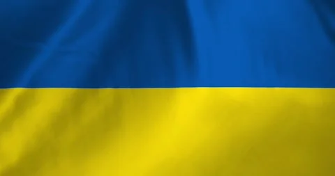Ukraine flag waving with the wind background loop video animation Video stock 327173750