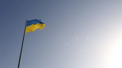Ukraine flag waving in the wind. Stock Footage 186017160