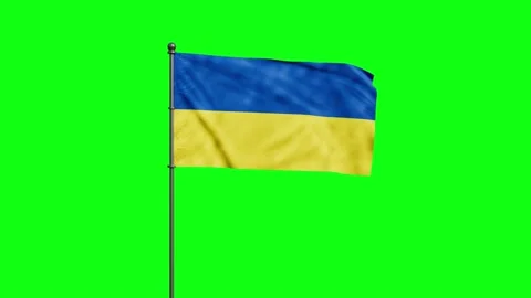 Ukraine flag waving in the wind isolated... | Stock Video | Pond5