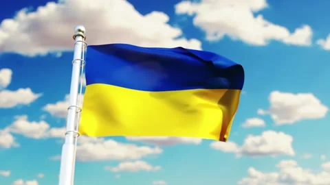 Ukraine Flag waving in the wind. Realist... | Stock Video | Pond5
