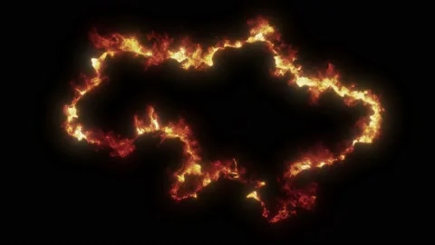 Ukraine in Flames Stock Footage 202285881