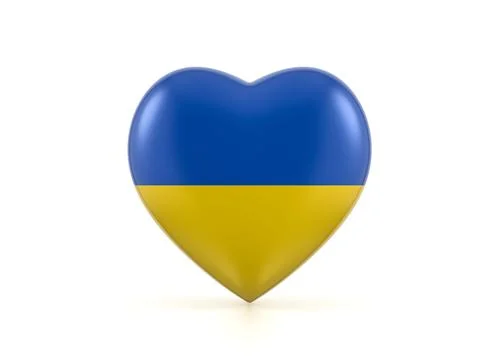 Ukraine heart flag Stock Illustration