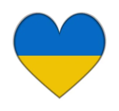 Ukraine heart flag vector Stock Illustration