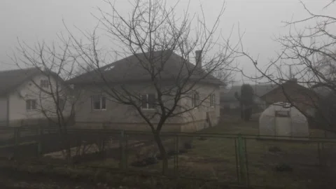 Ukraine highway road forest fields villages houses moving panorama Stock Footage 220658115
