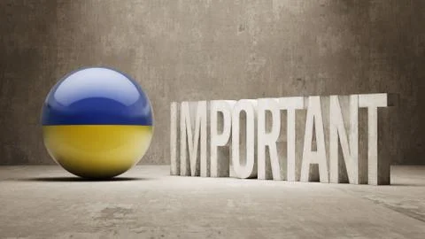 Ukraine. Important  Concept. Illustrazione stock