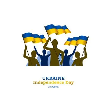 Ukraine independence day vector design 库存插图