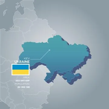 Ukraine information map. Stock Illustration