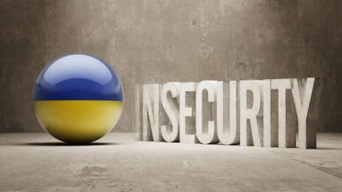 Ukraine. Insecurity Concept. Stock Illustration