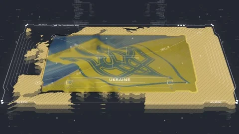 Ukraine Intel Map Stock Footage 331153496