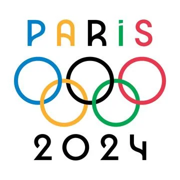Ukraine, Kharkiv - August, 2, 2023. Paris, France, 2024 Summer Olympics official Stock Illustration