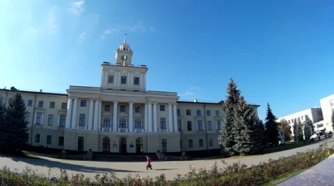Ukraine Khmelnytskyi city regional concil halltime lapse Stock Footage 68675065