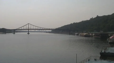 UKRAINE. KIEV. AUGUST 2011: View from the water Stock Footage 49760443