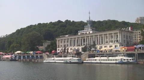 UKRAINE. KIEV. AUGUST 2011: View from the water Stock Footage 49760670
