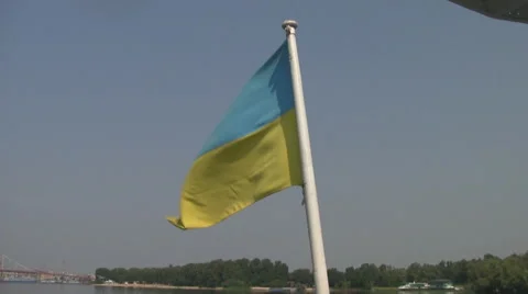 UKRAINE. KIEV. AUGUST 2011: View from the water Stock Footage 49760754