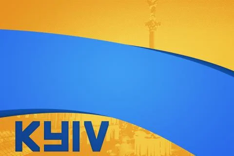 Ukraine Kyiv Background Stock Illustration