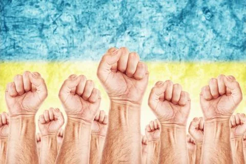 Ukraine labour movement, workers union strike Stock Illustration
