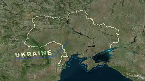 Ukraine Map Animation Stock Footage 273880082