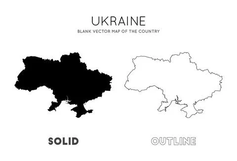 Ukraine map. Blank vector map of the Country. Borders of Ukraine for your i.. Stock Photos
