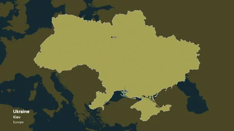 Ukraine map - extract. Border. Pattern. Labels Video stock 178490751