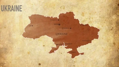 Ukraine map Stock Footage 176980225