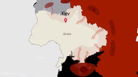 Ukraine map Stock Footage 176980291