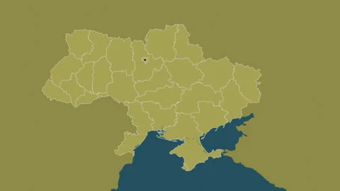 Ukraine map - glide. Regions. Pattern. Stock Footage 178492030