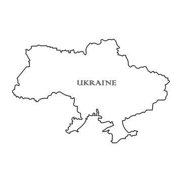 Ukraine map icon Stock Illustration