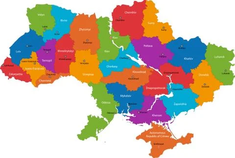 Ukraine map Stock Illustration
