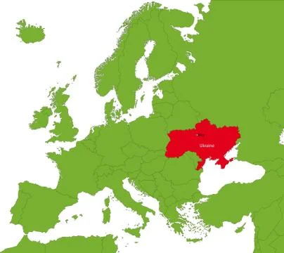 Ukraine map Stock Illustration